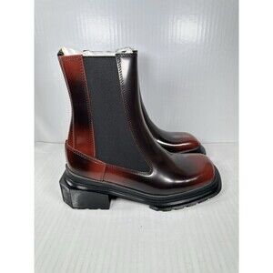 Dr. Martens Maybole Chelsea Boots Leather Square Toe Women's Size 7 Black Cherry
